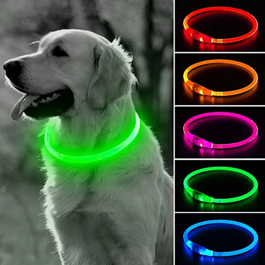 Led Dog Collar 3 Modes Led Light Glowing Loss Prevention Collar For Dogs