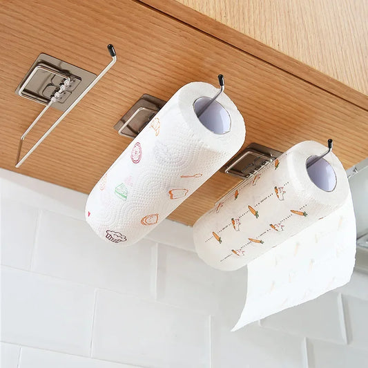Toilet Paper/Paper Towel Holder Kitchen Wall Hook Home Organizer Toilet Accessories